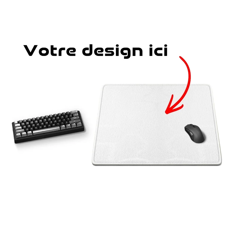 Tapis de Souris Personnalisé (Format grand carré)