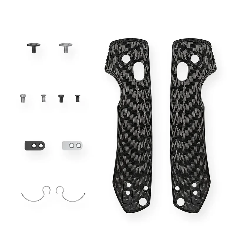 Raccoon Crossbar 2.0 ModSwap™ Handle Scales Kit | Black Carbon Fibre