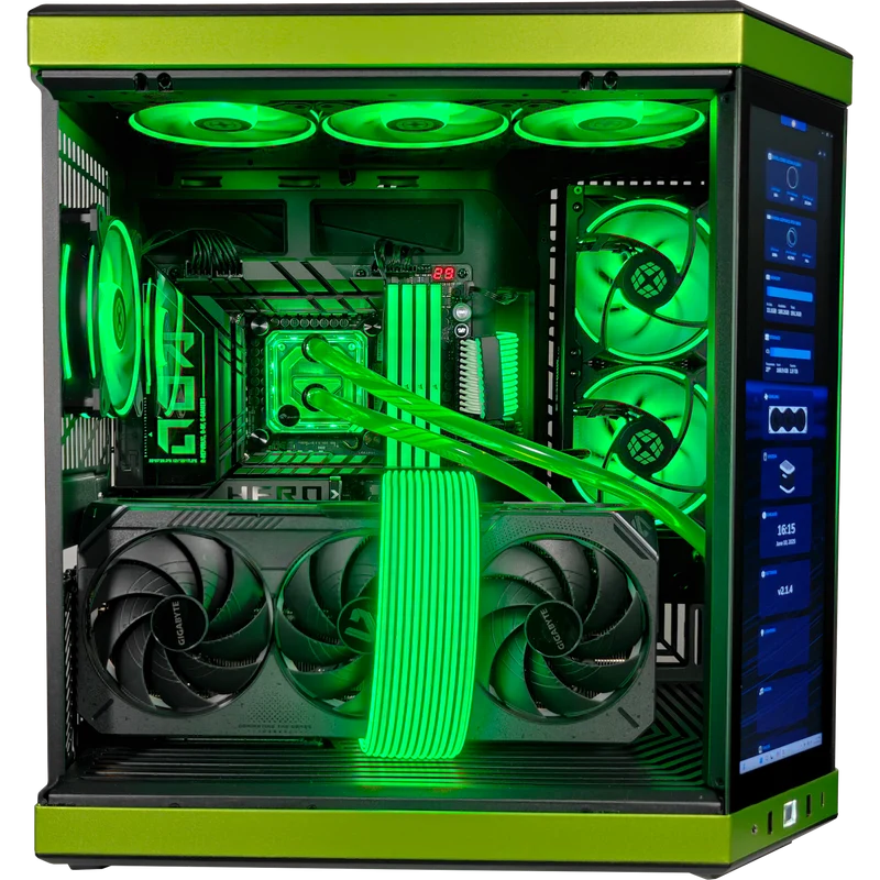 XOTIC PC Y70 Mean Green Gaming PC, NVIDIA GeForce RTX 5090, Core Ultra 9 285K, 64GB DDR5, 4TB SSD