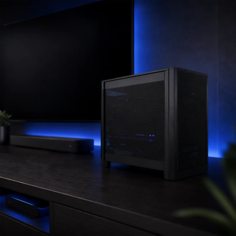 XOTIC PC Steam Boxx Extreme Console-Style Gaming PC, AMD Ryzen 7 7800X3D, Radeon RX 9070 XT, 32GB DDR5, 2TB SSD