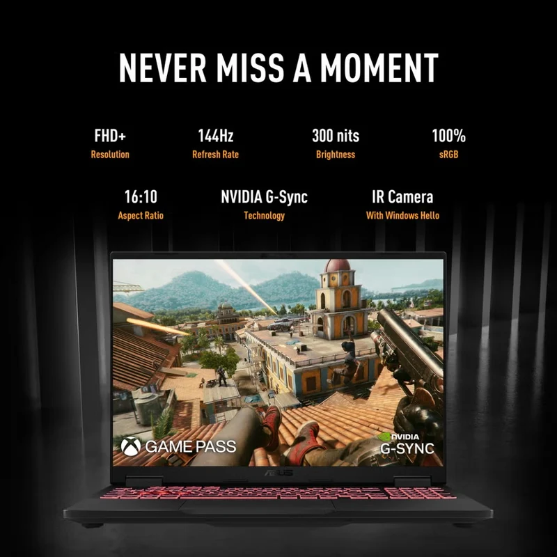 ASUS TUF Gaming A18 FA808PP-NB94 Gaming Laptop, 18" FHD+ 144Hz Display, AMD Ryzen 9 8940HX, NVIDIA GeForce RTX 5070, 16GB RAM, 1TB SSD
