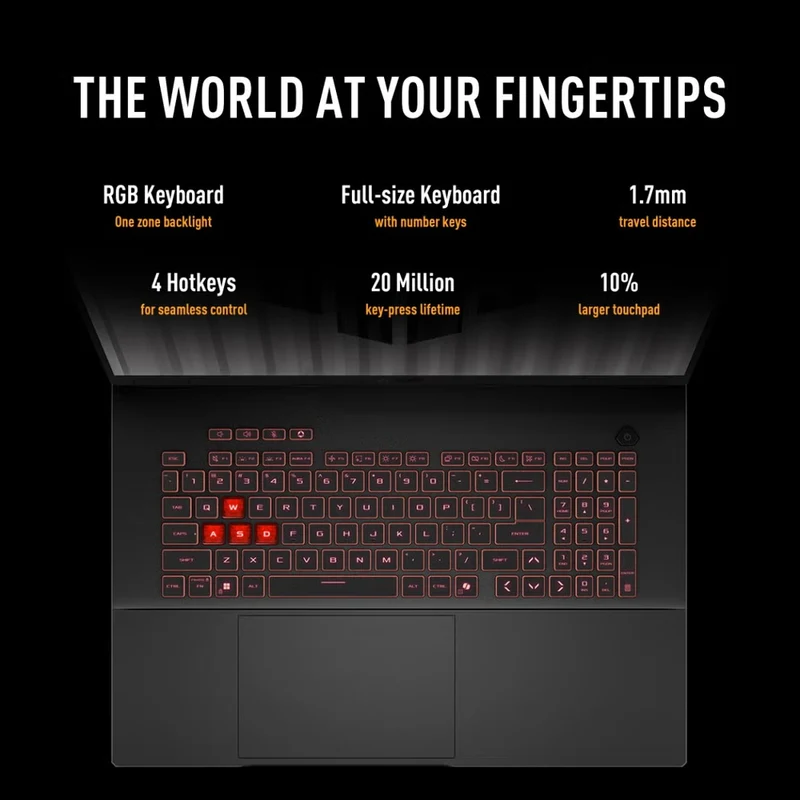 ASUS TUF Gaming A18 FA808PP-NB94 Gaming Laptop, 18" FHD+ 144Hz Display, AMD Ryzen 9 8940HX, NVIDIA GeForce RTX 5070, 16GB RAM, 1TB SSD
