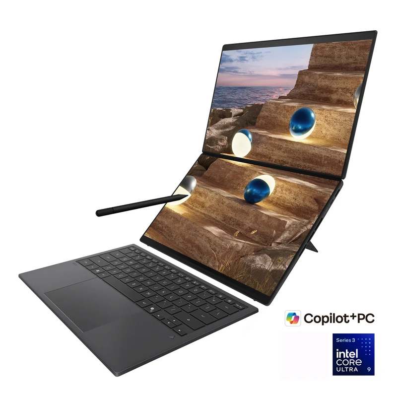 ASUS Zenbook DUO UX8407AA-DS99T, Dual 14” OLED 3K 144Hz Touch Display, Intel Core Ultra 9 386H, Intel Graphics, 32GB RAM, 1TB SSD