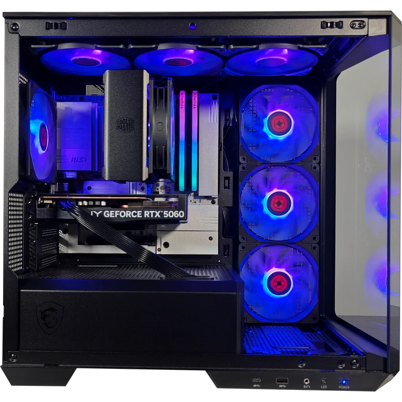 XOTIC PC Project Zero Pano Stealth Premier Gaming PC, AMD Ryzen 7 9700X, NVIDIA GeForce RTX 5060 8GB, 32GB DDR5, 2TB SSD