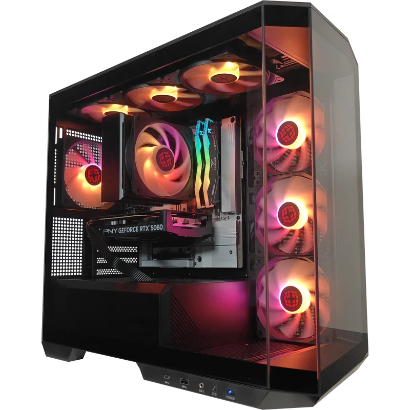 XOTIC PC Project Zero Pano Stealth Premier Gaming PC, AMD Ryzen 7 9700X, NVIDIA GeForce RTX 5060 8GB, 32GB DDR5, 2TB SSD