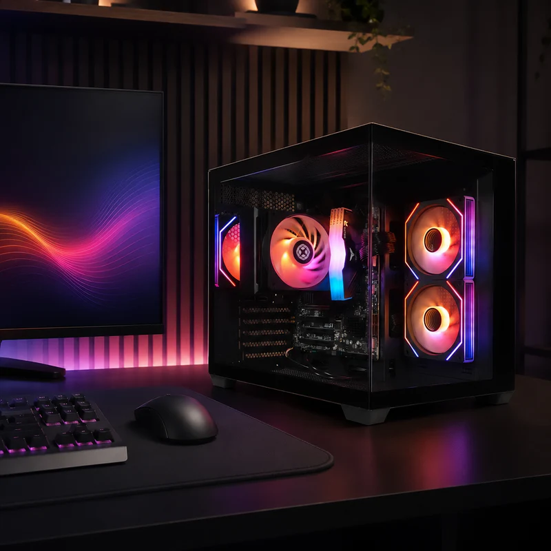 XOTIC PC Prism Optimal Gaming PC, AMD Ryzen 7 5700G, AMD Radeon Graphics, 32GB DDR4, 1TB SSD