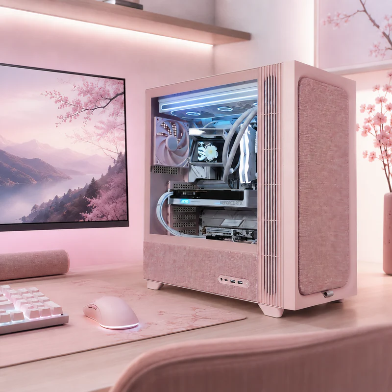 XOTIC PC F50 Sakura Holo Gaming PC, Intel Core Ultra 5 245K, NVIDIA GeForce RTX 5060, 32GB DDR5, 1TB SSD