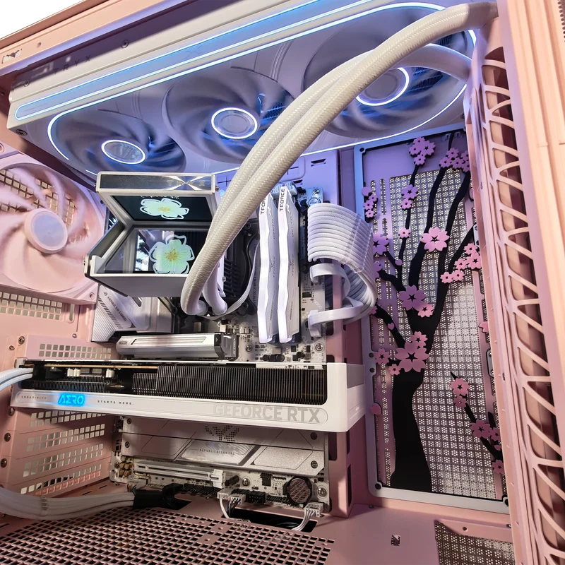 XOTIC PC F50 Sakura Holo Gaming PC, Intel Core Ultra 5 245K, NVIDIA GeForce RTX 5060, 32GB DDR5, 1TB SSD