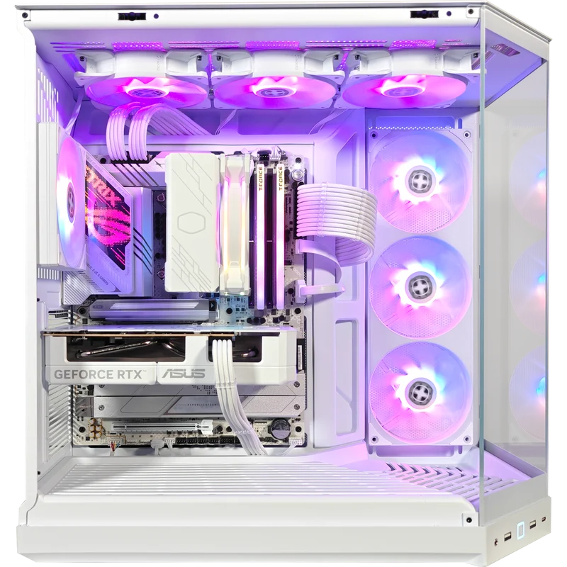 XOTIC PC Y50 Snow White Ghost Gaming PC, Intel Core Ultra 5 250K PLUS, NVIDIA GeForce RTX 5060, 32GB DDR5, 2TB SSD