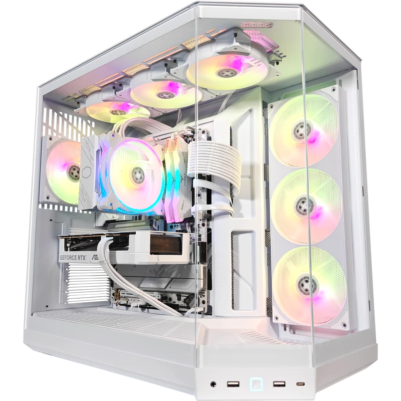 XOTIC PC Y50 Snow White Ghost Gaming PC, Intel Core Ultra 5 250K PLUS, NVIDIA GeForce RTX 5060, 32GB DDR5, 2TB SSD