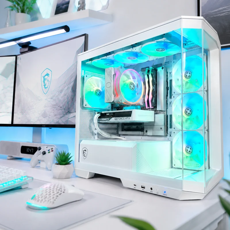 XOTIC PC Project Zero Pano Ghost Gaming PC, NVIDIA GeForce RTX 5060, Ryzen 7 9700X, 16GB DDR5, 1TB SSD