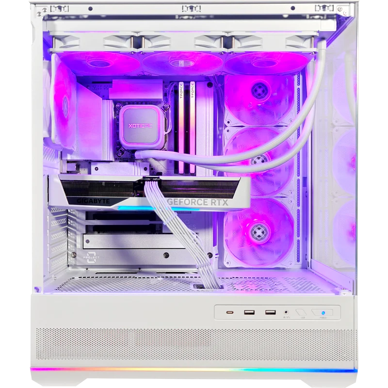 XOTIC PC Project Zero Pano Ghost Gaming PC, NVIDIA GeForce RTX 5070, Core Ultra 7 265K, 32GB DDR5, 1TB SSD