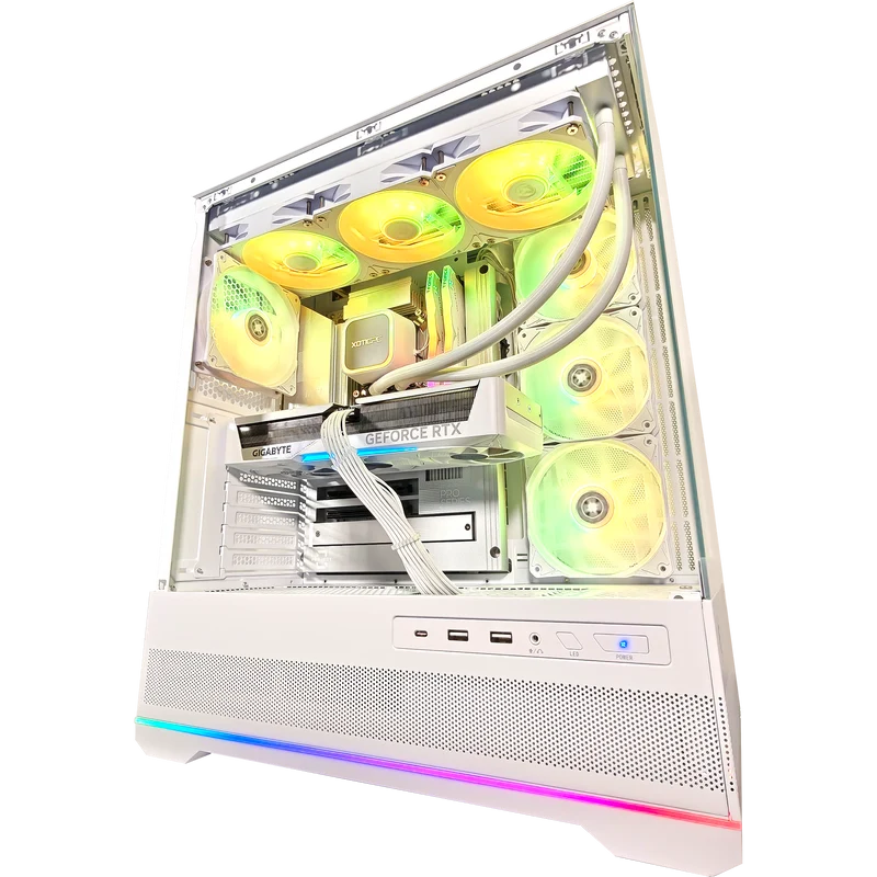 XOTIC PC Project Zero Pano Ghost Gaming PC, NVIDIA GeForce RTX 5070, Core Ultra 7 265K, 32GB DDR5, 1TB SSD