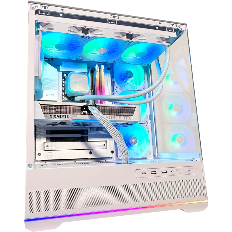XOTIC PC Project Zero Pano Ghost Gaming PC, NVIDIA GeForce RTX 5070, Core Ultra 7 265K, 32GB DDR5, 1TB SSD