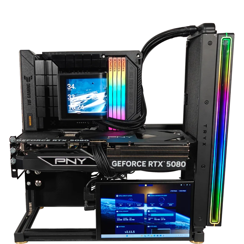 XOTIC PC Frameworx Open Air Gaming PC, NVIDIA GeForce RTX 5080, Core i7-14700K, 64GB DDR5, 4TB SSD