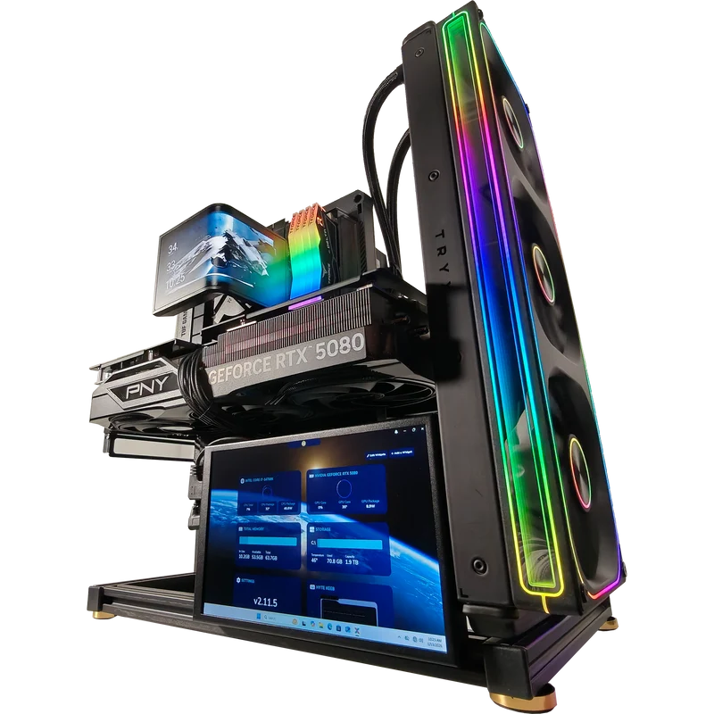 XOTIC PC Frameworx Open Air Gaming PC, NVIDIA GeForce RTX 5080, Core i7-14700K, 64GB DDR5, 4TB SSD