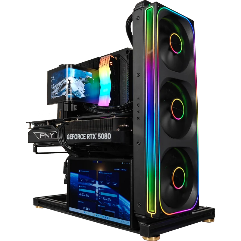 XOTIC PC Frameworx Open Air Gaming PC, NVIDIA GeForce RTX 5080, Core i7-14700K, 64GB DDR5, 4TB SSD