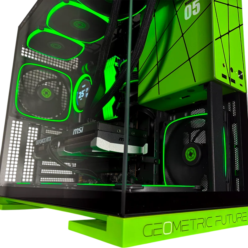 XOTIC PC Geometric Future M5 Black Label Gaming PC, AMD Ryzen 7 9800X3D, NVIDIA GeForce RTX 5080, 64GB RAM, 2TB SSD