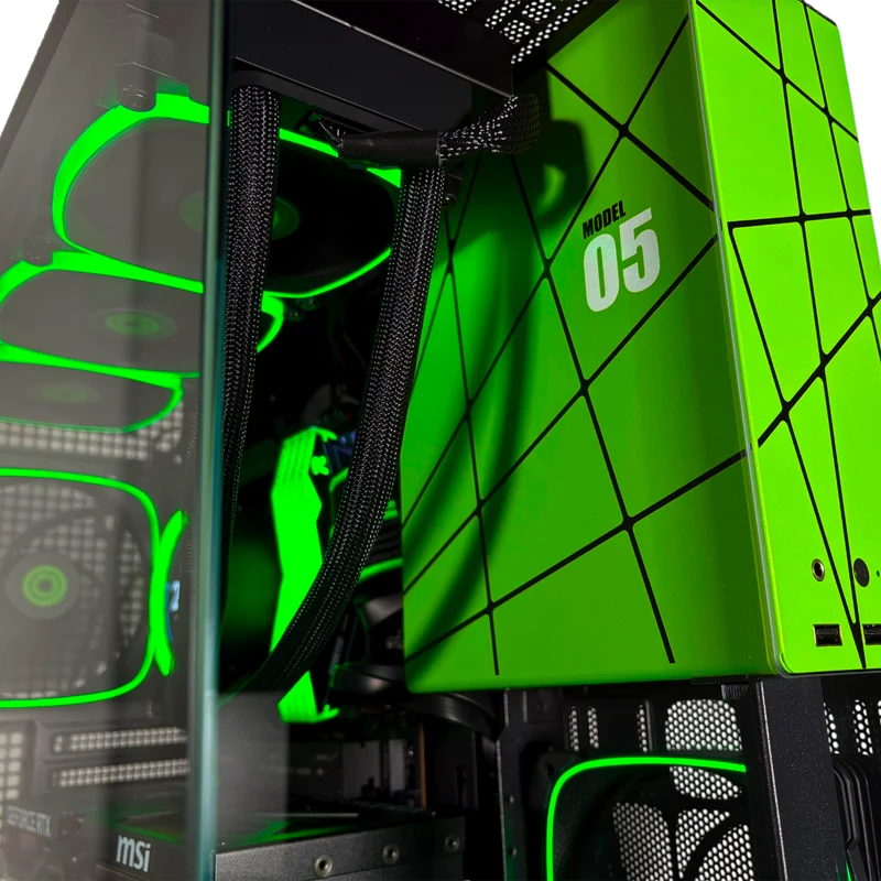 XOTIC PC Geometric Future M5 Black Label Gaming PC, AMD Ryzen 7 9800X3D, NVIDIA GeForce RTX 5080, 64GB RAM, 2TB SSD