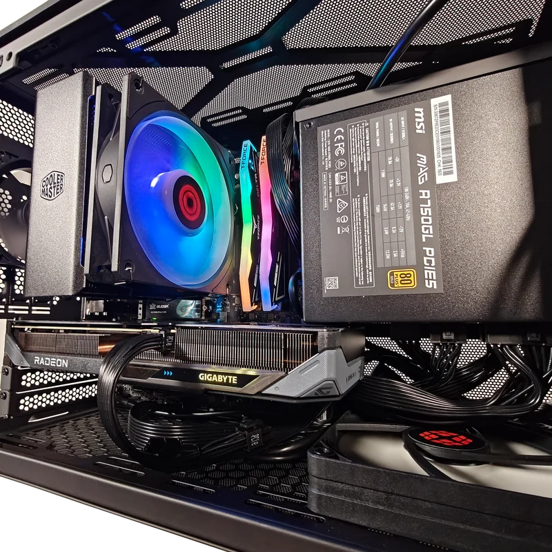 XOTIC PC Steam Boxx Console-Style Gaming PC, AMD Ryzen 5 7500F, Radeon RX 9060 XT, 16GB DDR5, 512GB SSD