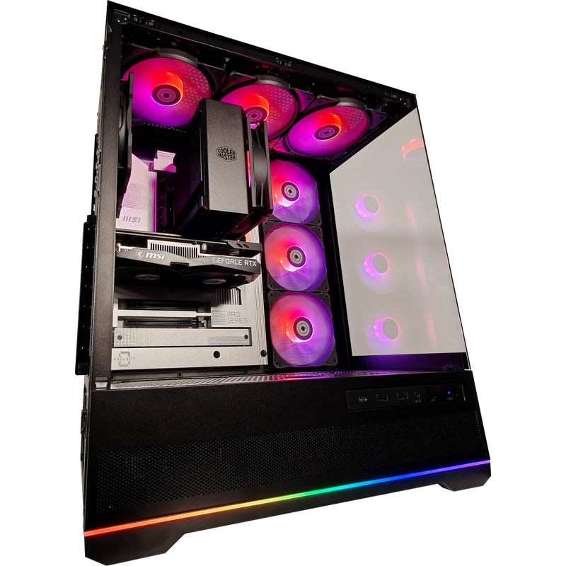 XOTIC PC Project Zero Pano Dark Optimized Essential Gaming PC, Intel Core i5-12400F, GeForce RTX 3050, 32GB RAM, 2TB SSD
