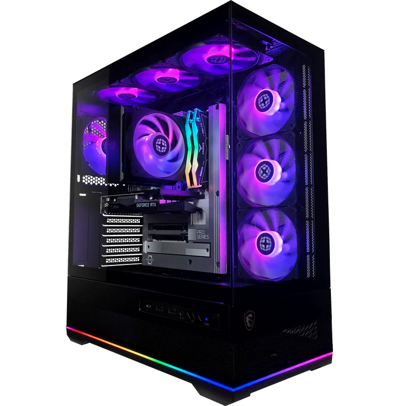 XOTIC PC Project Zero Pano Dark Optimized Essential Gaming PC, Intel Core i5-12400F, GeForce RTX 3050, 32GB RAM, 2TB SSD