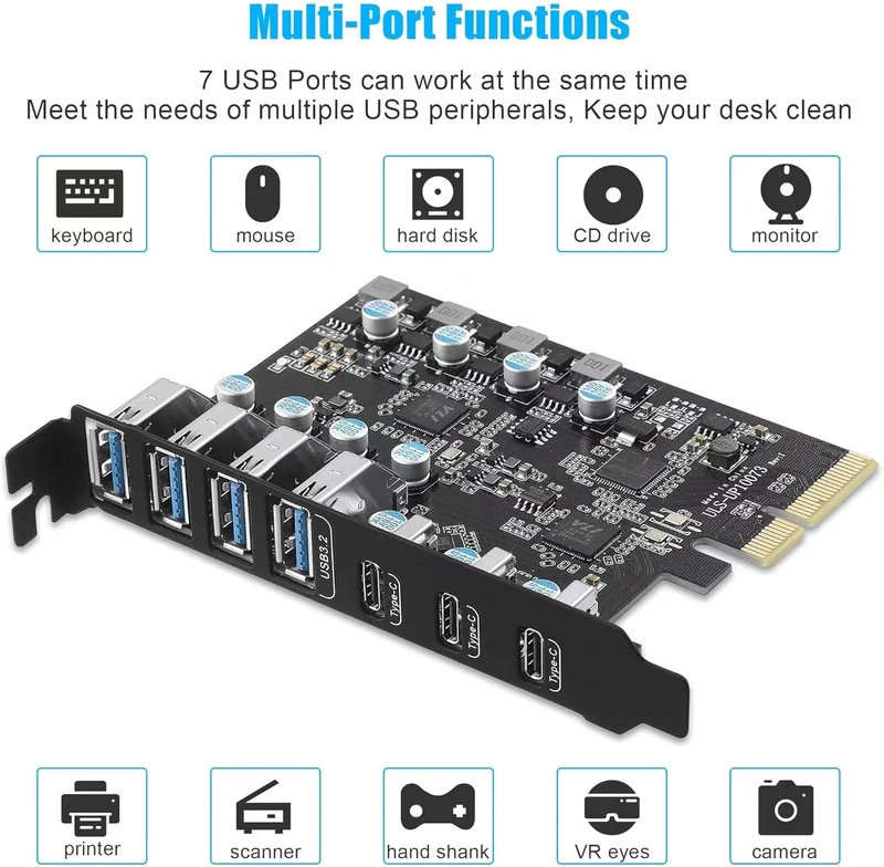 USB 3.0 7-Port Expansion Card
