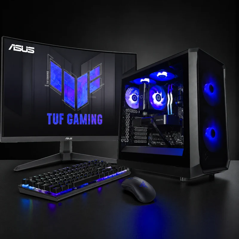XOTIC PC Gaming PC + Monitor Bundle, Intel Core i5-14400F, NVIDIA GeForce RTX 5070, 16GB DDR4, 2TB SSD