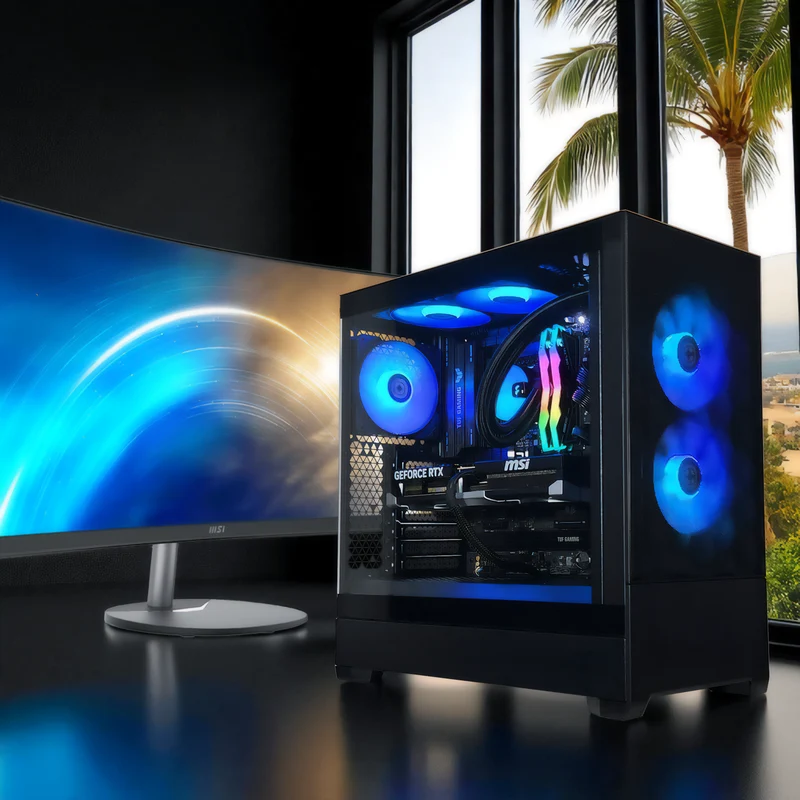 XOTIC PC Pop Air Extreme Gaming PC, Intel Core Ultra 5 245K, NVIDIA GeForce RTX 5070 Ti, 32GB DDR5, 2TB NVMe SSD
