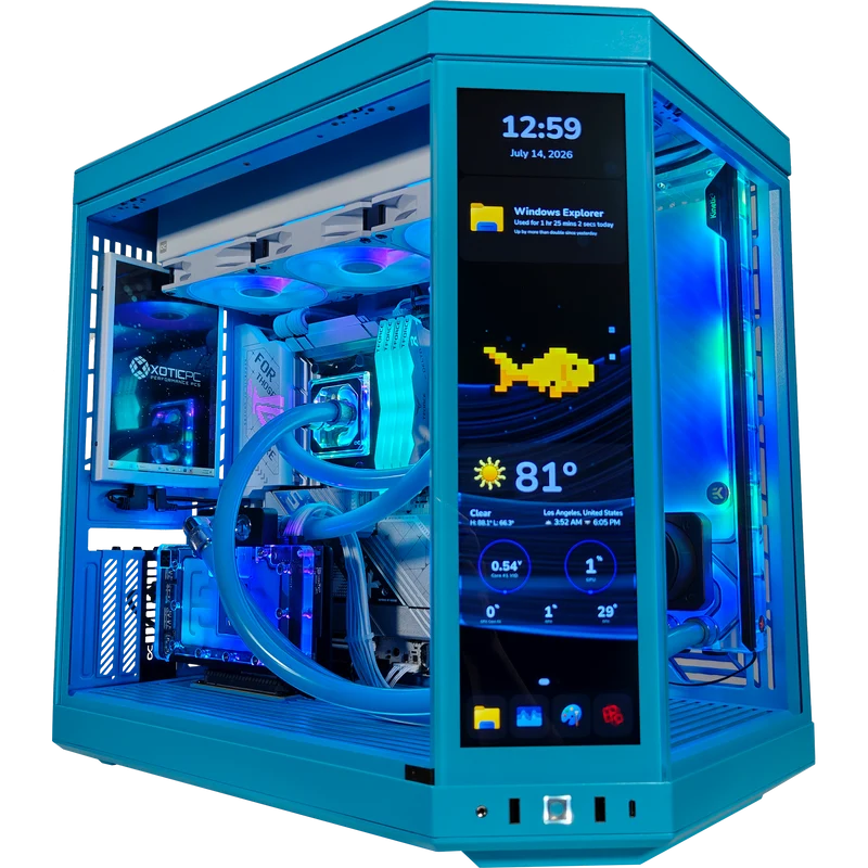 XOTIC PC Y70 Blueberry Ultimate X Gaming PC, Ryzen 7 9800X3D, NVIDIA GeForce RTX 5080, 64GB DDR5, 2TB SSD