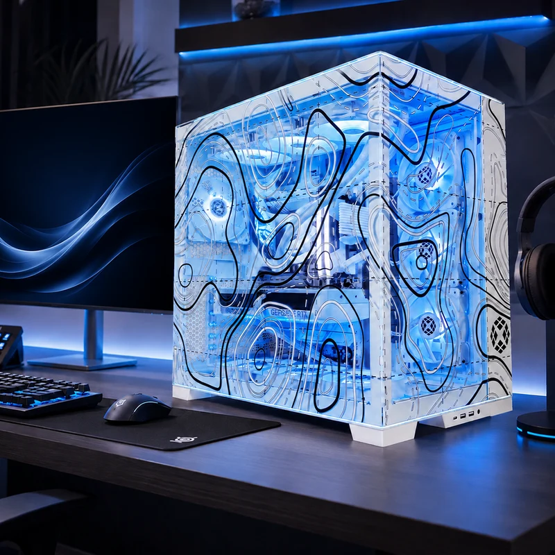 XOTIC PC EVO O11D Topography Light Gaming PC, Intel Core Ultra 7 270K PLUS, NVIDIA GeForce RTX 5070, 32GB DDR5, 2TB SSD