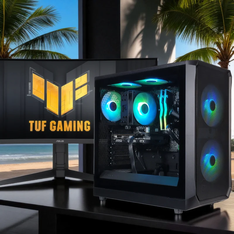 XOTIC PC Focus Premier Optimized Gaming PC, Intel Core i5 14600K, NVIDIA GeForce RTX 5060, 16GB RAM, 1TB SSD