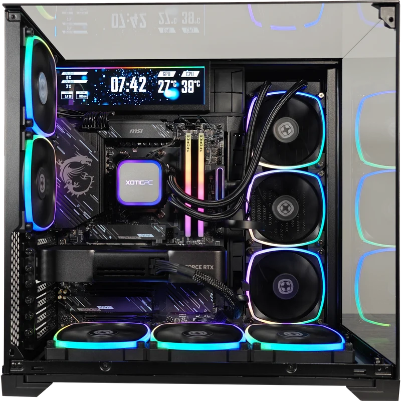XOTIC PC Vision Compact Stealth Gaming PC, NVIDIA GeForce RTX 5070, Ryzen 7 9700X, 32GB DDR5, 2TB SSD