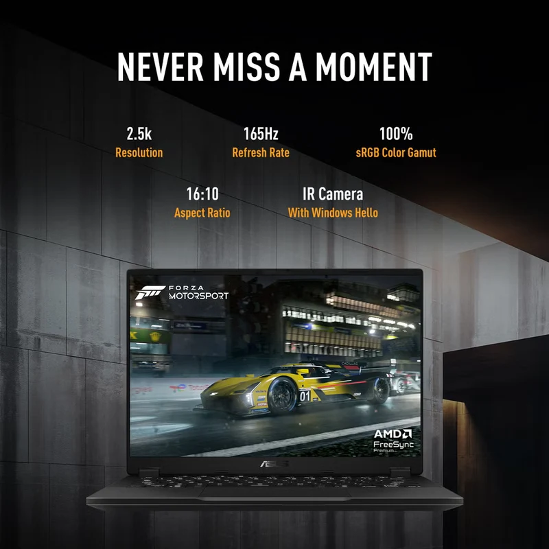 ASUS TUF Gaming A14 FA401EA-DS96 Gaming Laptop, 14" QHD+ 165Hz Display, AMD Ryzen AI MAX+ 392, AMD Radeon 8060S Graphics, 32GB RAM, 1TB SSD