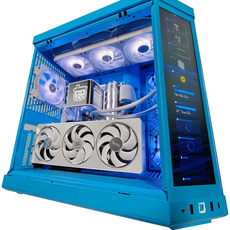 XOTIC PC Y70 Boba Blueberry Milk Extreme Gaming PC, Intel Core Ultra 7 265K 3.9GHz, NVIDIA GeForce RTX 5070, 32GB DDR5, 2TB SSD