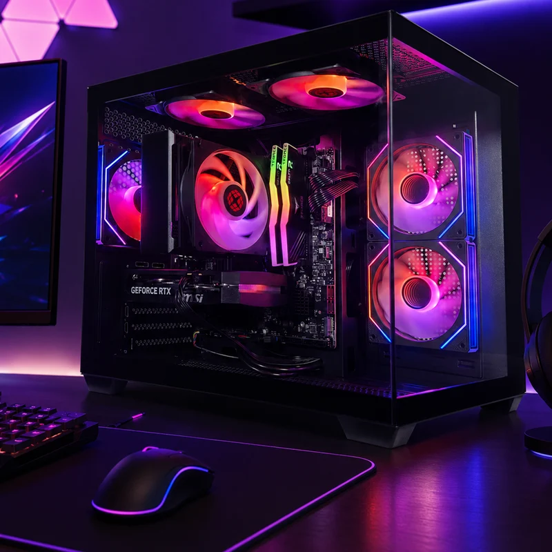 XOTIC PC Prism Advanced Gaming PC, AMD Ryzen 7 5700G 3.8GHz, NVIDIA GeForce RTX 5060, 16GB DDR4, 1TB SSD