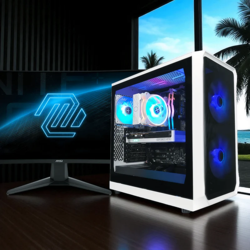 XOTIC PC Focus Ghost Premier Gaming PC, Intel Core i5-14600K, NVIDIA GeForce RTX 5070, 16GB DDR4, 1TB SSD