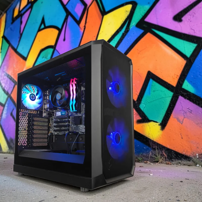 XOTIC PC Focus Classic Gaming PC, AMD Ryzen 5 8500G, Radeon RX, 16GB DDR5, 500GB SSD