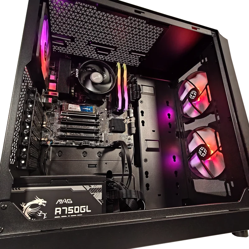 XOTIC PC Focus Classic Gaming PC, AMD Ryzen 5 8500G, Radeon RX, 16GB DDR5, 500GB SSD