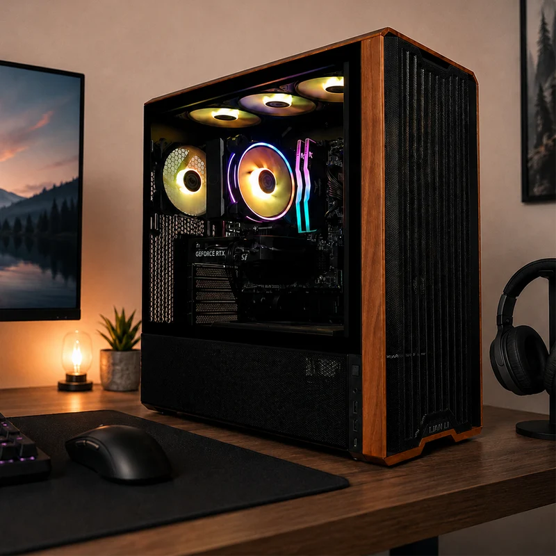 XOTIC PC Lancool Advanced Gaming PC, AMD Ryzen 5 5600GT, NVIDIA GeForce RTX 5060, 16GB DDR4, 1TB SSD
