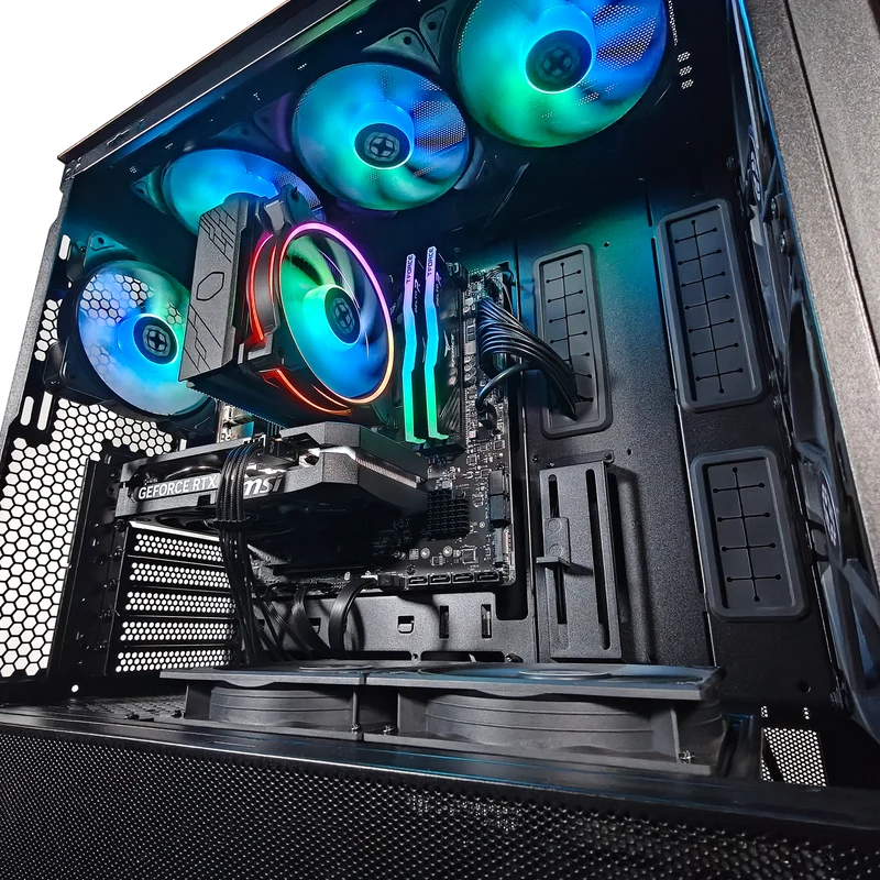 XOTIC PC Lancool Advanced Gaming PC, AMD Ryzen 5 5600GT, NVIDIA GeForce RTX 5060, 16GB DDR4, 1TB SSD