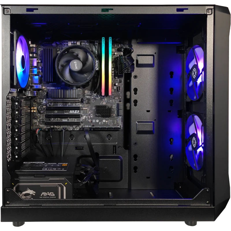 XOTIC PC Focus Optimal Gaming PC, Ryzen 5 5600GT, Radeon Vega, 16GB RAM, 500GB SSD