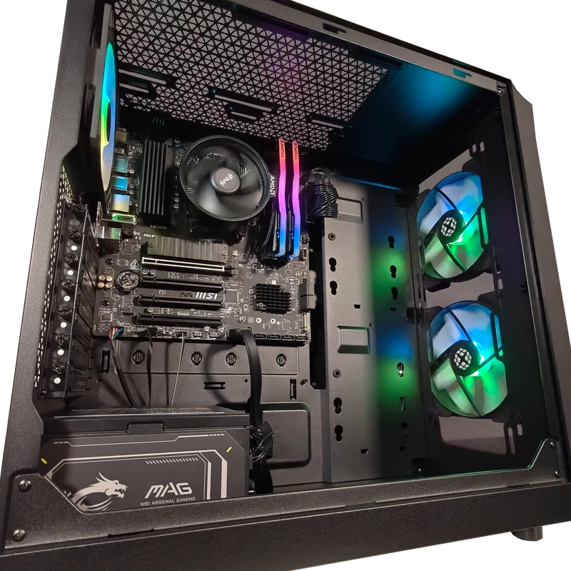 XOTIC PC Focus Optimal Gaming PC, Ryzen 5 5600GT, Radeon Vega, 16GB RAM, 500GB SSD