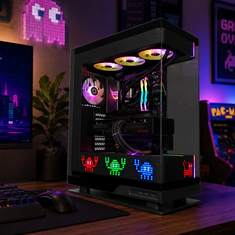 XOTIC PC Evolv X2 Matrix Gaming PC, RX 9070 XT, Ryzen 7 9700X, 32GB DDR5, 2TB SSD