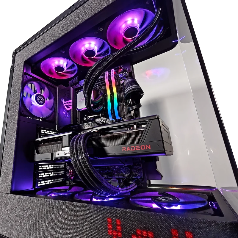 XOTIC PC Evolv X2 Matrix Gaming PC, RX 9070 XT, Ryzen 7 9700X, 32GB DDR5, 2TB SSD