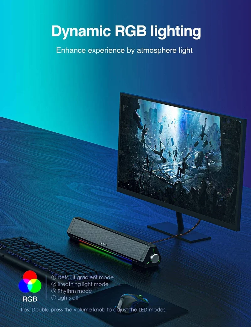 XOTIC PC Wired Computer Sound Bar