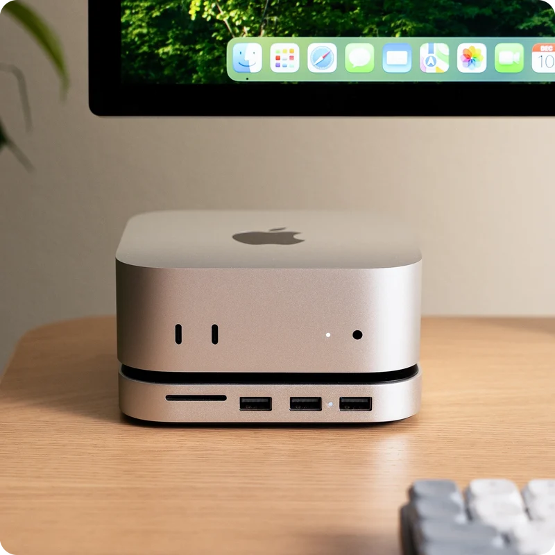 Mac Mini M6/M5 Pro/M4 Stand & Hub with SSD Enclosure