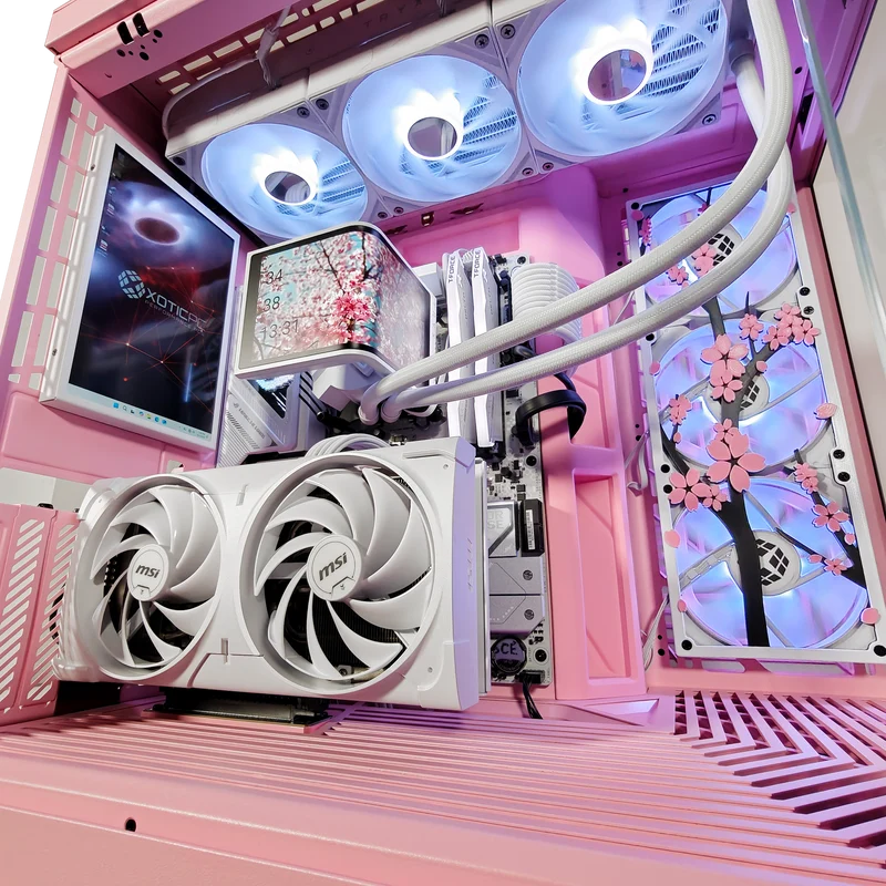 XOTIC PC Sakura Y70 Extreme Gaming PC, Intel Core Ultra 7 265K, NVIDIA GeForce RTX 5070, 32GB DDR5, 2TB SSD, Desktop
