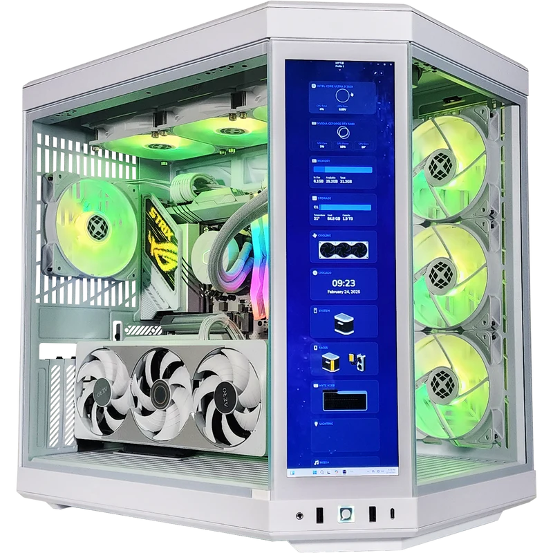 XOTIC PC Y70 Ultimate Ghost Gaming PC, NVIDIA GeForce RTX 5080, Core Ultra 9 285K, 32GB DDR5, 2TB SSD