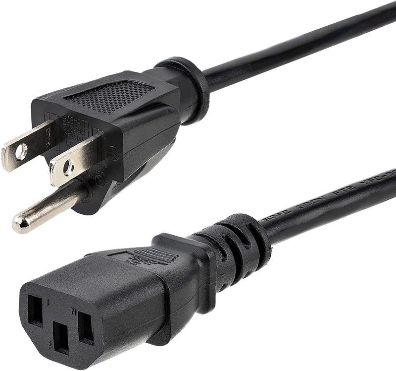 XOTIC PC Desktop Power Cable 3 Pin Connector Universal Power Cord
